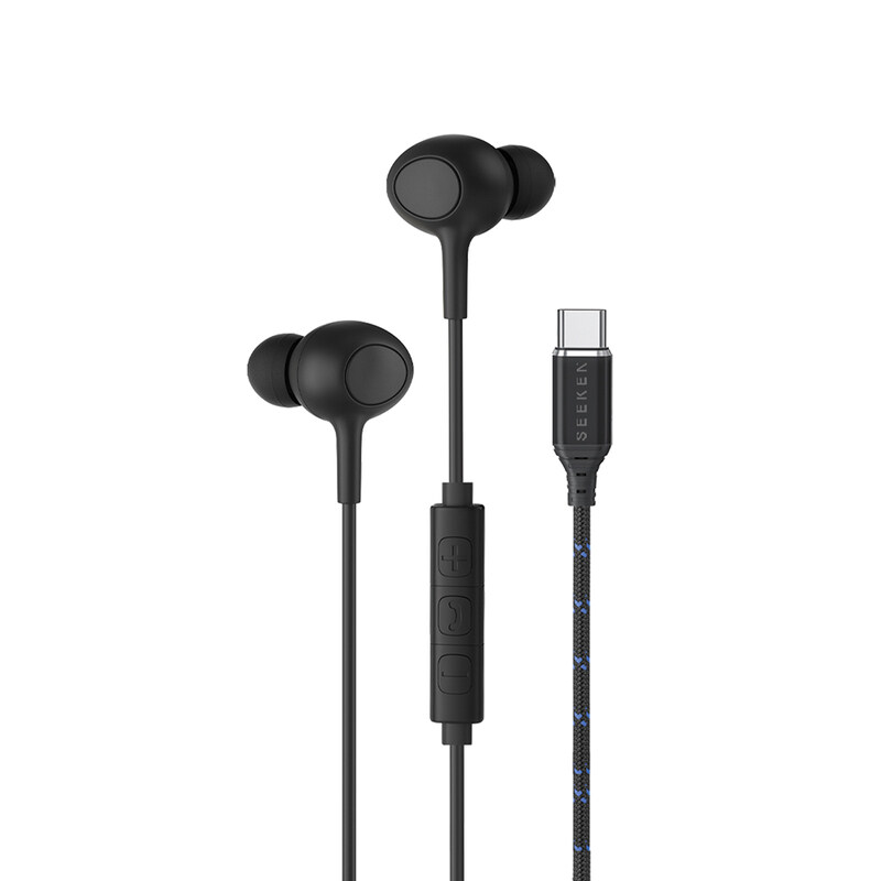 SEEKEN Type-C Stereo Wired Earphones - Black ; High-Resolution Audio ; Long Battery Life ; Premium Design ; High-Quality.
SEEKEN Type-C Stereo Wired Earphones - Black ; High-Resolution Audio ; Long Battery Life ; Premium Design ; High-Quality.