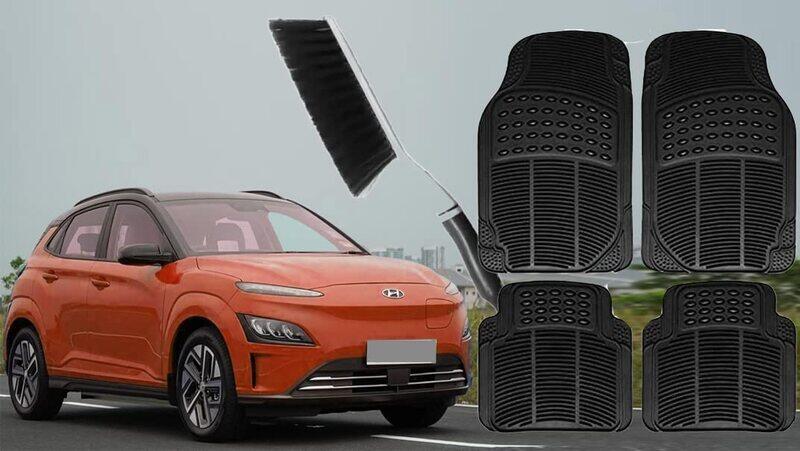 CFT California Rubber Floor Car Mats for Hyundai Kona with Mat Cleaning Brush, Se of 4
CFT California Rubber Floor Car Mats for Hyundai Kona with Mat Cleaning Brush, Se of 4