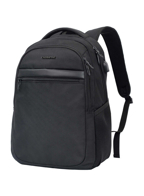 Cabinpro Polyester Water Resistant Daypack Backpack with Built In USB port for Unisex, Black
Cabinpro Polyester Water Resistant Daypack Backpack with Built In USB port for Unisex, Black