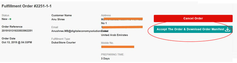 Merchant - Orders - How to Fulfill an Order 3 - DubaiStore.com