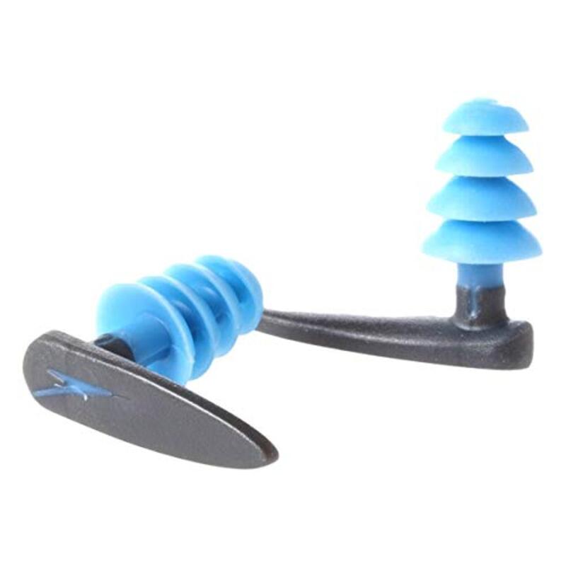 Speedo Biofuse Aquatic Ear Plug, 1 Pair, Black/Blue