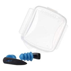 Speedo Biofuse Aquatic Ear Plug, 1 Pair, Black/Blue
