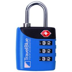 Travel Blue TSA 3 Dial Combination Lock, Blue
