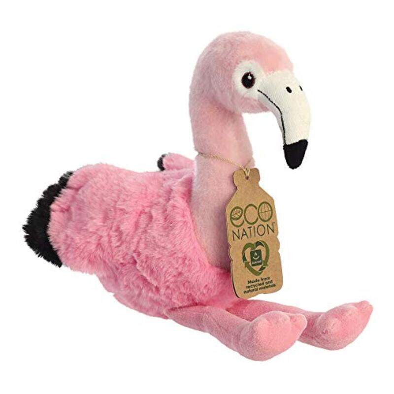 Aurora 9.5" Eco Nation Flamingo Soft Toy, Ages 0+, 35005, Pink