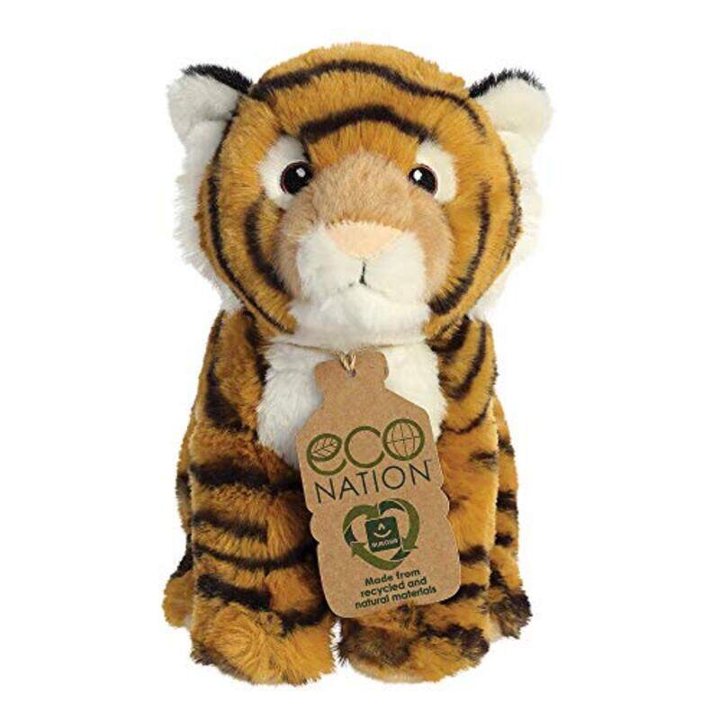 Aurora 9" Eco Nation Bengal Tiger Soft Toy, Ages 0+, Multicolour