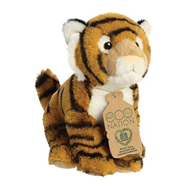Aurora 9" Eco Nation Bengal Tiger Soft Toy, Ages 0+, Multicolour