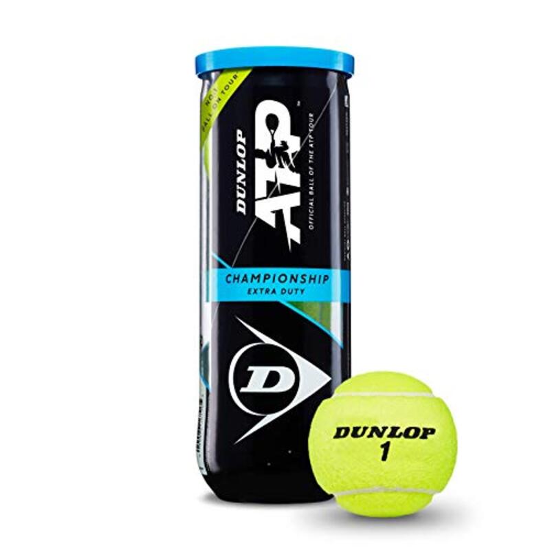 Dunlop ATP Championship Tennis Ball Set, 12 Pieces, Green