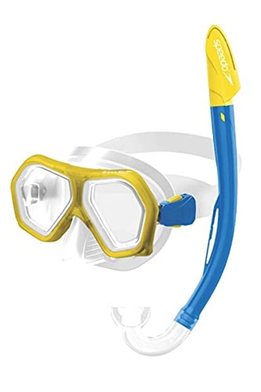 Speedo Junior Leisure Dual Lenses Combo Swimming Goggles, Yellow