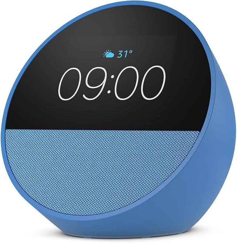 

All-new Echo Spot , Smart alarm clock with vibrant sound Alexa Blue