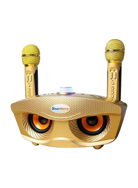 

Smart Berry S30 Karaoke Wireless Portable Bluetooth Speaker with Mic, Gold