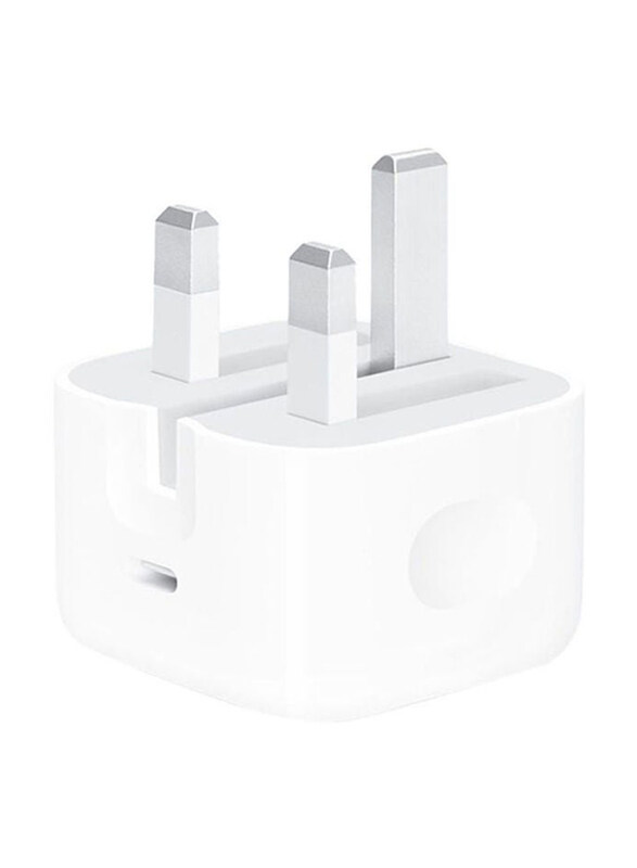 

Apple 20W 3-Pin Power Adapter Wall Charger with USB Type-C Port, White