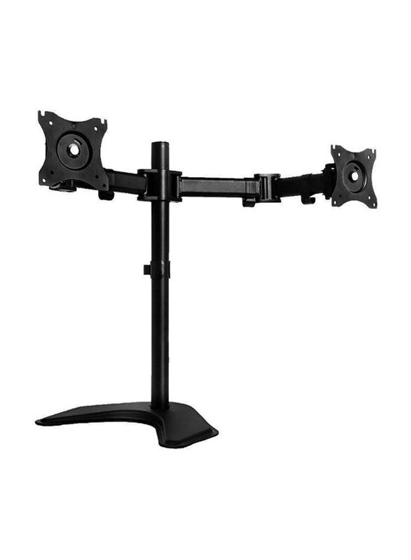 

Universal Dual Articulating Monitor Desk Mount, Black