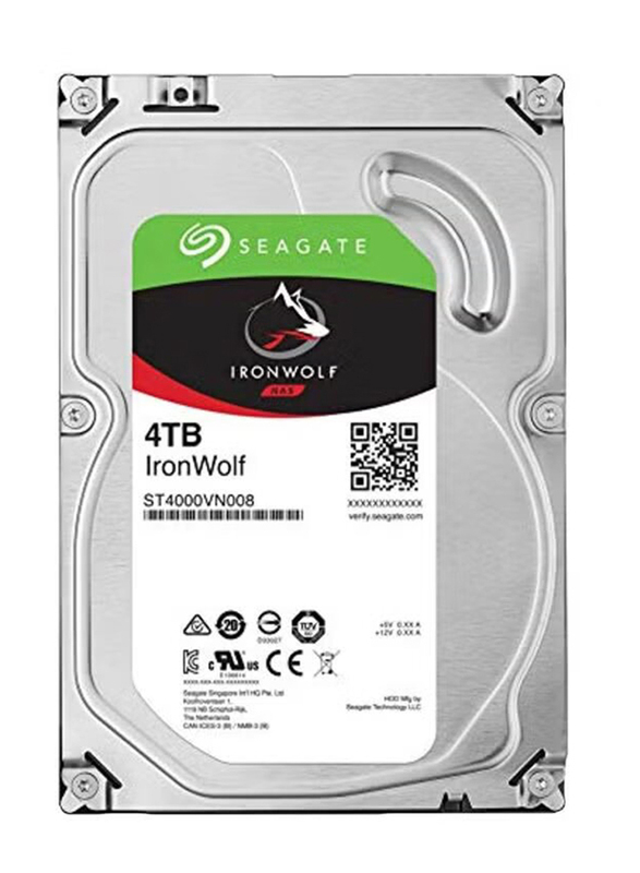 

Seagate 4TB HDD 3.5-Inch 5900Rpm Iron Wolf NAS Internal Hard Disk Drive, ST4000VN008, Green/Black/Red