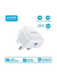 Anker 20W PIQ 3.0 Durable Compact Fast Charger PowerPort III Wall Charger, USB Type-C Charger for Apple iPhone/Galaxy, iPad and More, White