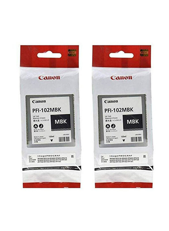 

Canon PFI-102MBK Black 2-Piece InkJet Toner Cartridge