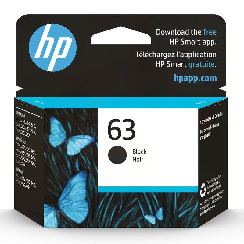 

HP 63 Ink Printer Cartridge Black