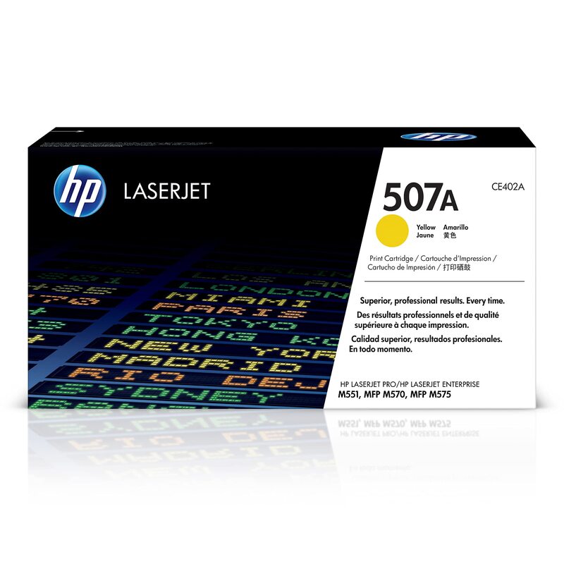 

HP 507A LaserJet Printer Toner Cartridge Yellow Jaune