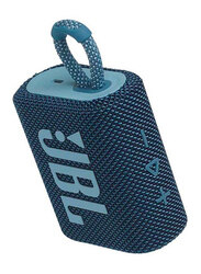 Jbl Go 3 Portable Wireless Bluetooth Speaker, JBLGO3BLU, Blue