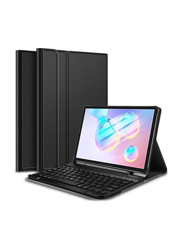 

Generic Wireless English Keyboard Case Cover for Samsung Tab A7, Black