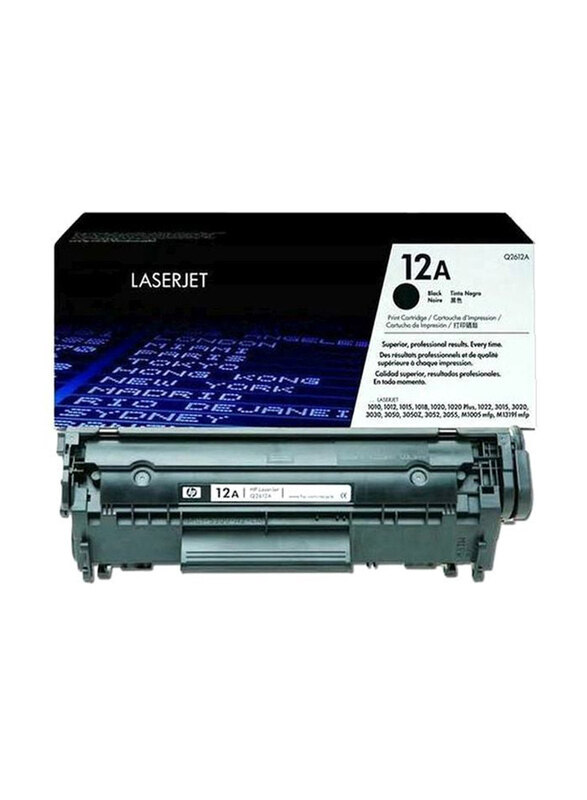 

HP Black 12A LaserJet Ink Toner Cartridge Set, Q2612D, 2 Pieces