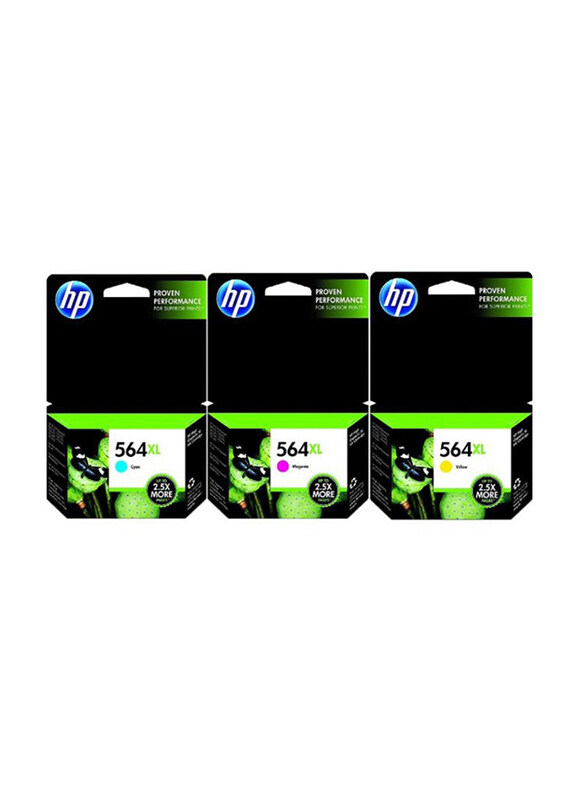 

HP 564 XL Multicolour High Capacity Ink Cartridges Set, 3 Pieces