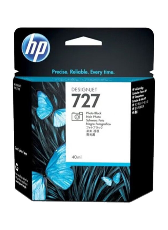 

HP 727 Black DesignJet Ink Cartridge, 40ml