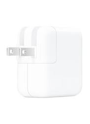 Apple USB Type-C 30W 2 Pin Power Adapter for Suitable Devices, MY1W2AM/A, White