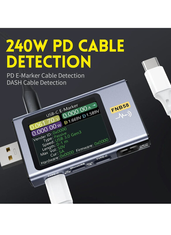 

Generic Digital Voltmeter Ammeter USB Tester, Multicolour