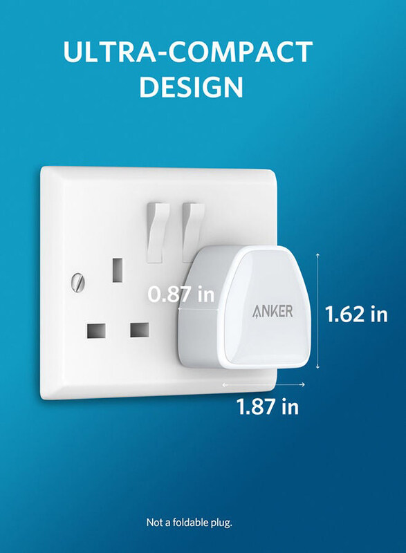 Anker 20W PIQ 3.0 Durable Compact Fast Charger PowerPort III Wall Charger, USB Type-C Charger for Apple iPhone/Galaxy, iPad and More, White