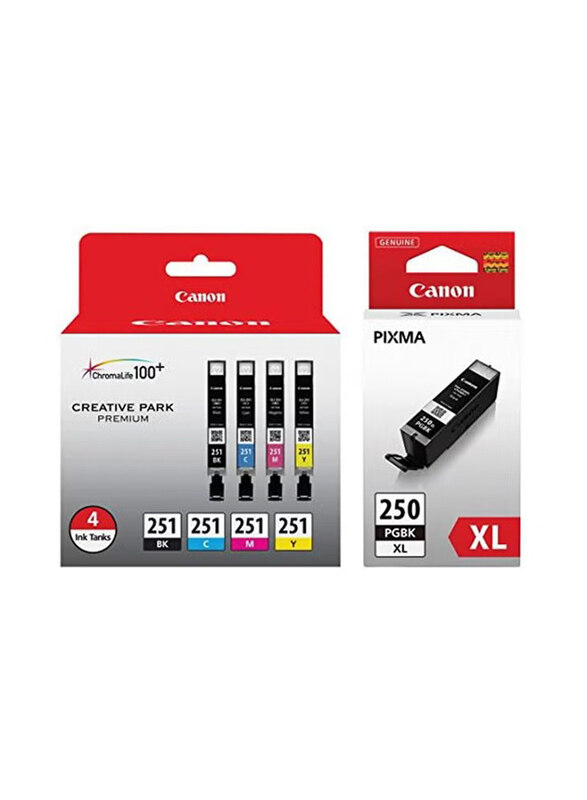 

Canon CLI-251 Multicolour Printer Ink Cartridge Set with Tank