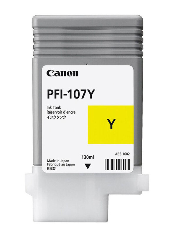 

Canon PFI-107Y Yellow Plotter Ink Tank Cartridge, 130ml