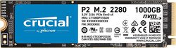 3D NAND NVMe PCIe M.2 SSD, Up to 2400MBPS reading speed, Black, CT1000P2SSD8, Crucial P2 SSD 1 TB