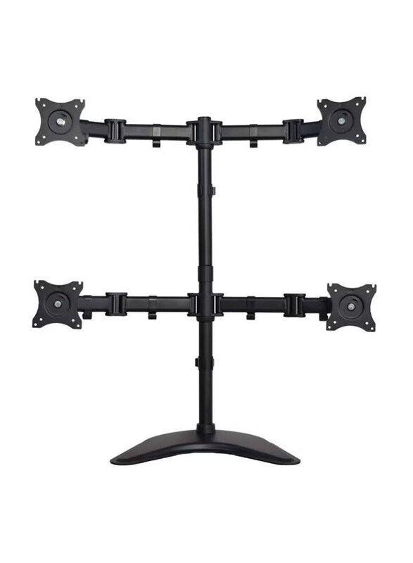 

Universal Adjustable Quad Monitor Mount Stand, Black