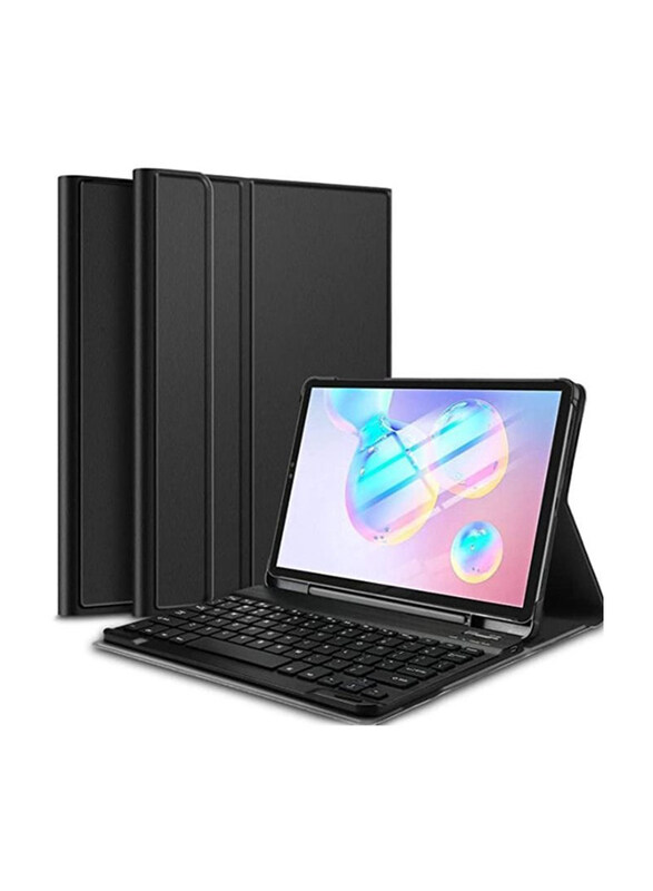 

Generic Wireless English Keyboard Case Cover for Apple iPad S6 Lite, Black
