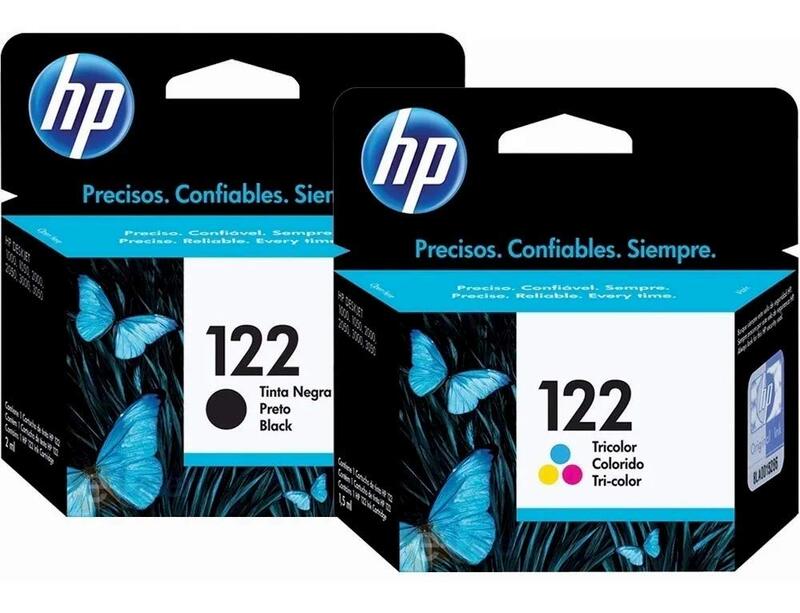 HP Pack Of 2 122 Tri-Color Original Ink Cartridges Black/Tri-Color