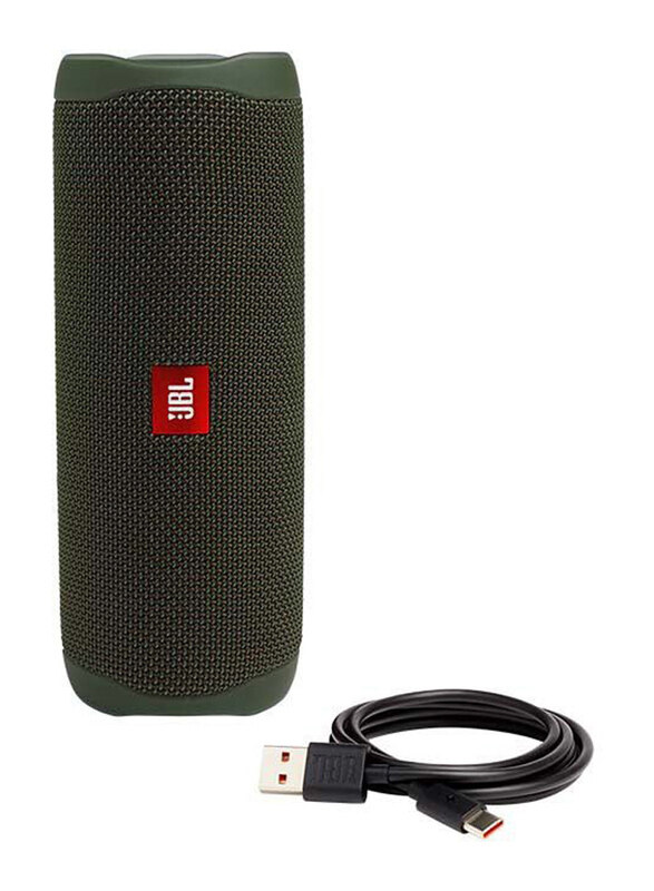 Jbl Flip 5 Portable Waterproof Speaker, JBLFLIP5GREN, Green