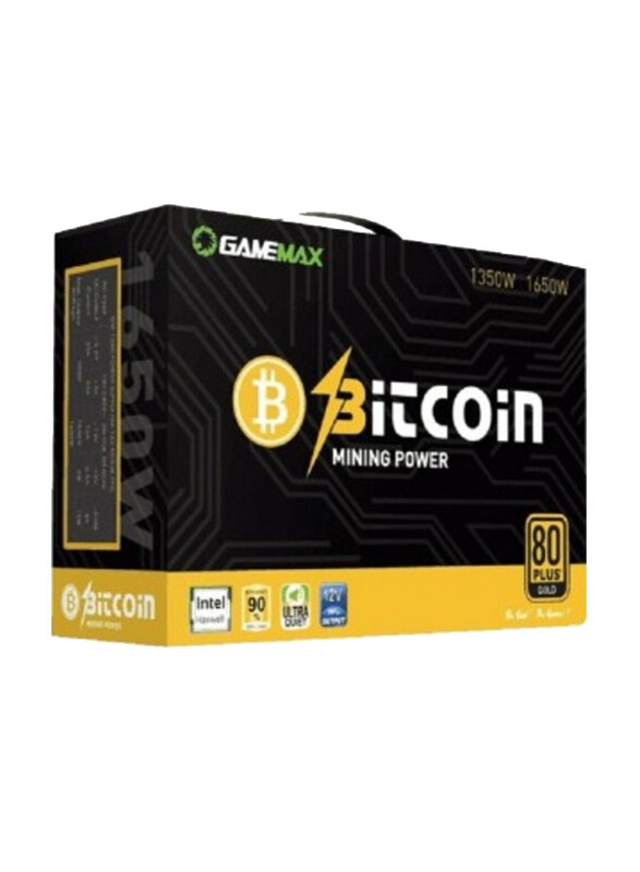 

GameMax GM-1650 80 Plus Gold Bitcoin Mining ATX Power Supply, 1650W, Black