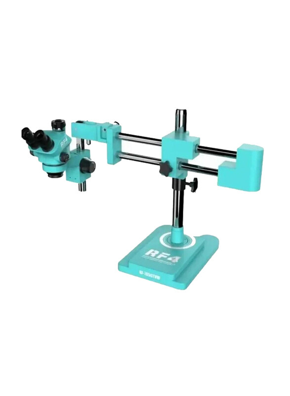 

Generic RF4 7-50X Stereoscopic Triocular Microscope with Boom Stand, RF-7050TVW-2KC1, Blue