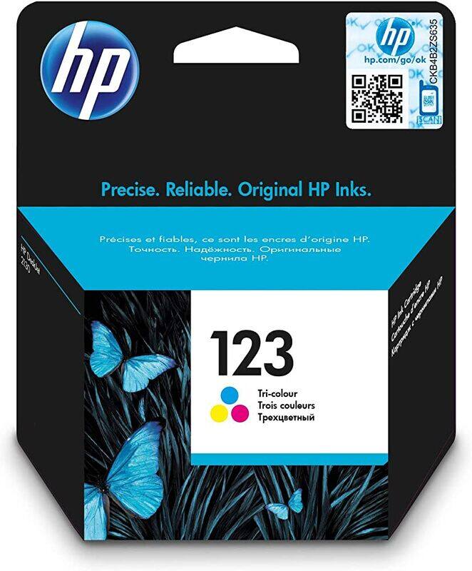 

HP 123 Tri-color Original Ink Cartridge, Works with HP DeskJet 2130, 2620, 2630, 2632, 3639 Printers Magenta/Yellow/Cyan