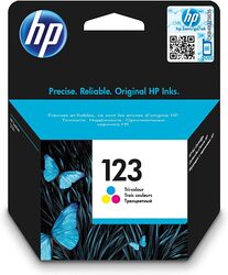 HP 123 Tri-color Original Ink Cartridge, Works with HP DeskJet 2130, 2620, 2630, 2632, 3639 Printers Magenta/Yellow/Cyan