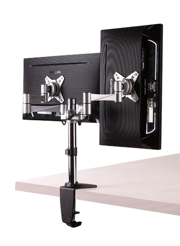 

Not Applicable Dual Monitor Arms Desktop Mount for Below 32 Inch LED & LCD Flat Panel Monitor, Silver/Black