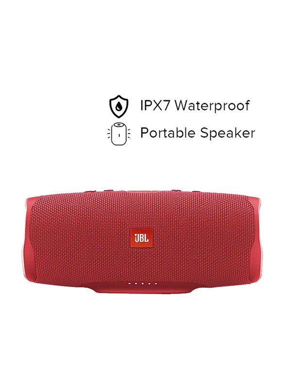 Jbl Charge 4 Portable Bluetooth Speaker, JBLCHARGE4RED - JT, Red