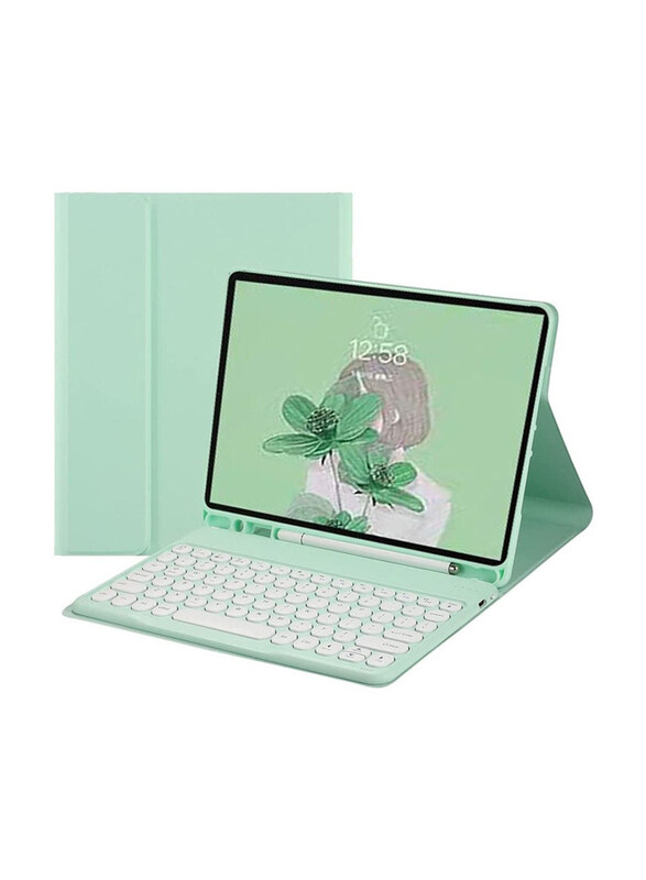 

Generic Wireless English Keyboard Case Cover for Apple iPad Pro 11 2021, Green