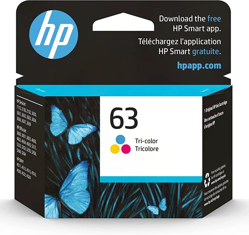 HP 63 Tricolor Ink Cartridge black