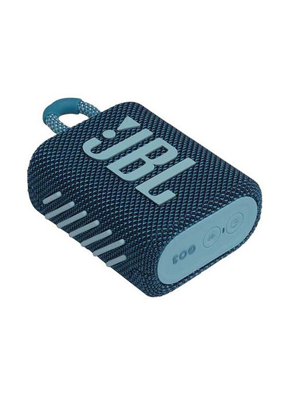 Jbl Go 3 Portable Wireless Bluetooth Speaker, JBLGO3BLU, Blue