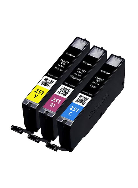 

Canon 3-Piece CLI-251XL Tri-Color Ink Cartridge