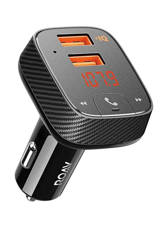 

Anker Wireless Smart Car Charger F2 with Dual USB Port, Black/Orange
