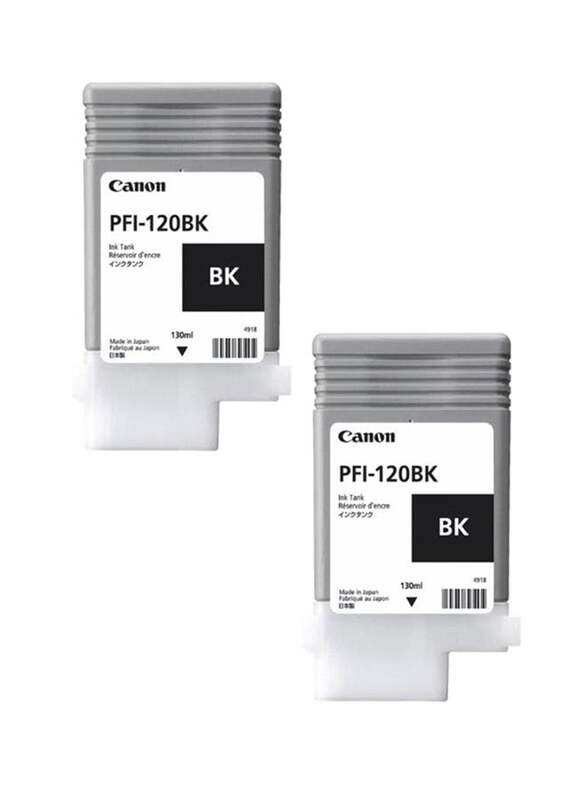 

Canon PFI-120BK Black Toner And Cartridge, 2 Pieces