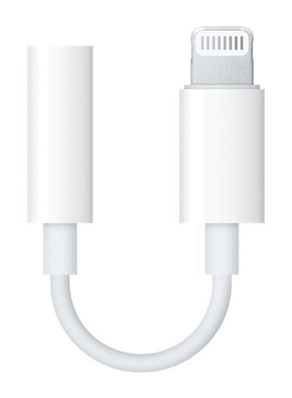 

Apple 3.5mm Lightning Cable, Lightning to Headphone Jack Adapter, White