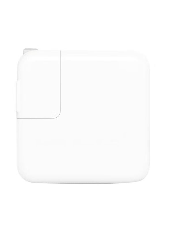 Apple USB Type-C 30W 2 Pin Power Adapter for Suitable Devices, MY1W2AM/A, White